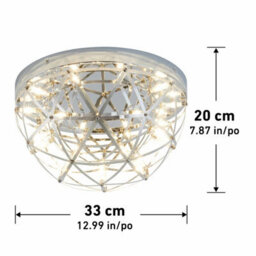 "Xample Artika Elden 13"" Flush Mount Led Ceiling Light - Chrome Finish, 900 Lumens, 3000K Warm White, Dimmable, Easy Install" - thumbnail 3