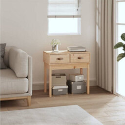 Berkfield Rustic Console Table 76.5X40X75 Cm Solid Wood Pine - thumbnail 2