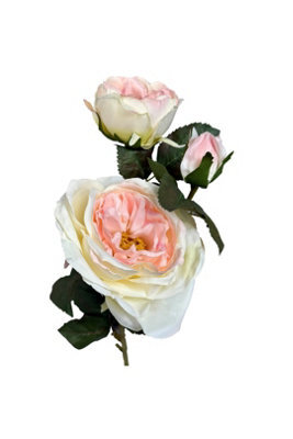 Pink Charity Rose Stem, Realistic Artificial Flower For Decor