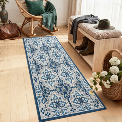 Moonlight Bedding Living Room Runner Rugs Washable Area Rugs Non-Slip Low Pile Printed Rugs (Luna, 80X150Cm) - image 1