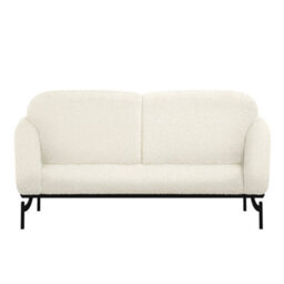 Wyld Haus Samba 2-Seater White Boucle Sofa With Matte Black Metal Legs - thumbnail 4