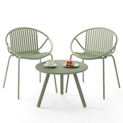 3 Pieces Bistro Set All Weather Pp Patio Conversation Set - image 1