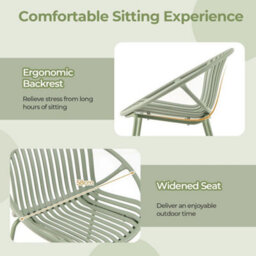 3 Pieces Bistro Set All Weather Pp Patio Conversation Set - thumbnail 3