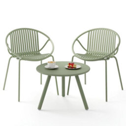 3 Pieces Bistro Set All Weather Pp Patio Conversation Set - thumbnail 1