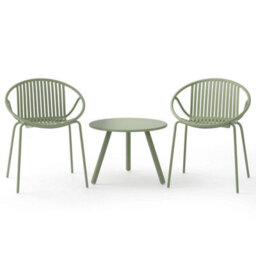 3 Pieces Bistro Set All Weather Pp Patio Conversation Set - thumbnail 4