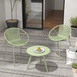 3 Pieces Bistro Set All Weather Pp Patio Conversation Set - thumbnail 6