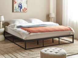 Beliani Bed Metal Viry 180 X 200 Cm (Eu Super King) Black - thumbnail 2