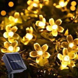 Warm White Solar Flower String Lights Outdoor Garden Waterproof Led Garland - thumbnail 2