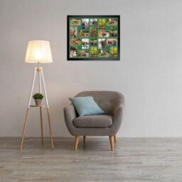 AK Frames 80X70Cm Matte Black Modern Multi Photo Frame With Emerald Mount - Holds 20 Apertures (18X) 6X4, (2X) 4X4 Photos - thumbnail 3