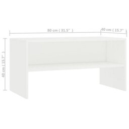 Walplus Tv Cabinet White 80X40X40 Cm Engineered Wood - thumbnail 6