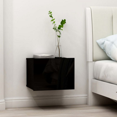 Vidaxl Bedside Cabinet Black 40X30X30 Cm Engineered Wood - image 1
