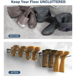 Welly Boot Rack Wall Mounted Metal Stand - thumbnail 6