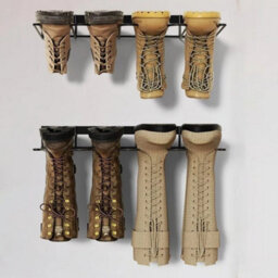 Welly Boot Rack Wall Mounted Metal Stand - thumbnail 3