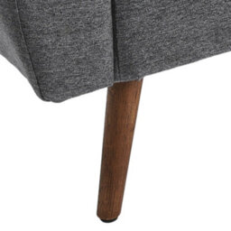 Living And Home Grey Linen Upholstered Storage Ottoman Bench Bed End Bench With Wood Legs W 1510 X D 470 X H 550 mm - thumbnail 6