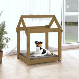 Berkfield Dog Bed Honey Brown 61X50X70 Cm Solid Wood Pine - thumbnail 3