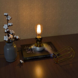 Vintage Conduit Light Table Lamp Kit With Dimmable Switch Steampunk Industrial Metal Cage Plug In Desk Lamp Table Lights - thumbnail 6