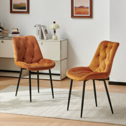 Sonara Dark Walnut 4-Seater Round Dining Table 100 Cm With 4 Velvet Chairs - thumbnail 5