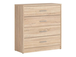 Arte Nepo Plus Oak Sonoma 80Cm Chest Of Drawers - Natural Wood-Effect 4-Drawer Storage Cabinet - thumbnail 2