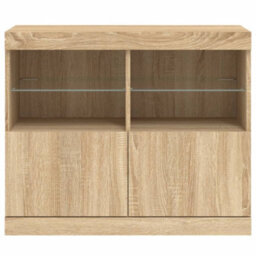 Berkfield Sideboard With Led Lights Sonoma Oak 81X37X67 Cm - thumbnail 6