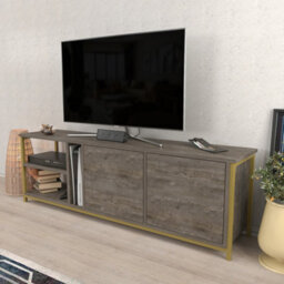 Decorotika Primrose Tv Stand Gold Wenge - thumbnail 2