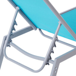 Beliani Sun Lounger Noli Reclining Metal Blue - thumbnail 5
