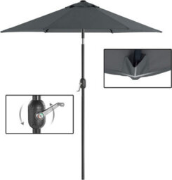Songmics Garden Parasol Umbrella 2 M, Sunshade With Metal Pole And Ribs, Tiltable, Base Not Included, For Outdoor Terrace Balcony, Grey - thumbnail 6