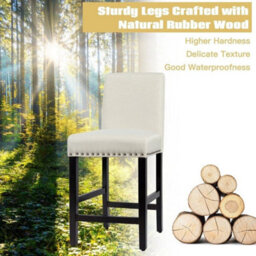 Set Of 2 Bar Stools Counter Height Chair Padded - thumbnail 6