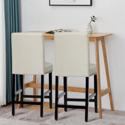 Set Of 2 Bar Stools Counter Height Chair Padded - thumbnail 3