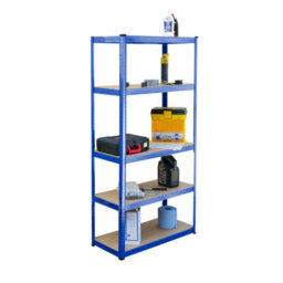 Kct Garage Shelving 5 Tier Unit Metal Shelving Unit Blue Shed Storage Racking 180 X 90 X 40Cm