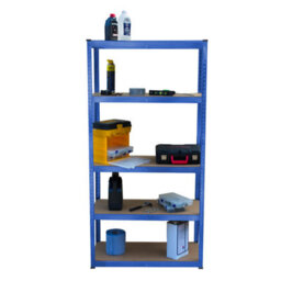 Kct Garage Shelving 5 Tier Unit Metal Shelving Unit Blue Shed Storage Racking 180 X 90 X 40Cm - thumbnail 6