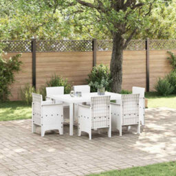 Berkfield Garden Dining Set 7 Pcs White