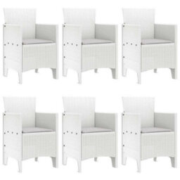 Berkfield Garden Dining Set 7 Pcs White - thumbnail 4