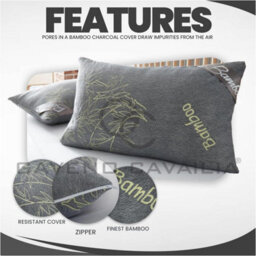 Gc Gaveno Cavailia Bamboo Memory Foam Pillow 1 Pack Breathable Bed Pillow Antiallergic Firm Support Pillow For Sleeping - thumbnail 4