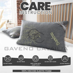 Gc Gaveno Cavailia Bamboo Memory Foam Pillow 1 Pack Breathable Bed Pillow Antiallergic Firm Support Pillow For Sleeping - thumbnail 5