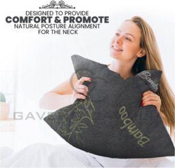 Gc Gaveno Cavailia Bamboo Memory Foam Pillow 1 Pack Breathable Bed Pillow Antiallergic Firm Support Pillow For Sleeping - thumbnail 6