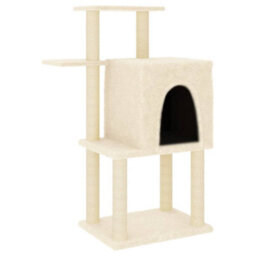 Walplus Cat Tree With Sisal Scratching Posts Cream 97 Cm - thumbnail 3