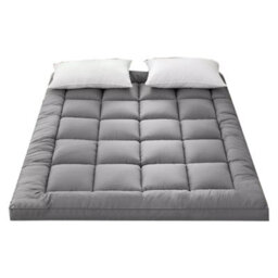 Xl Size Hotel Quality 10Cm Deep King Size Grey Mattress Topper Hypoallergenic Fibre Fill - thumbnail 1