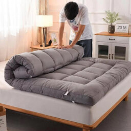 Xl Size Hotel Quality 10Cm Deep King Size Grey Mattress Topper Hypoallergenic Fibre Fill - thumbnail 7