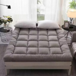 Xl Size Hotel Quality 10Cm Deep King Size Grey Mattress Topper Hypoallergenic Fibre Fill - thumbnail 9