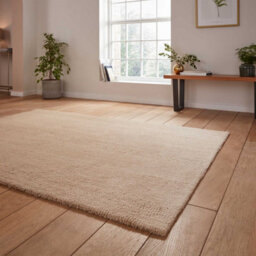 Beige Shaggy Washable Plain Modern Rug For Living Room Bedroom & Dining Room-80Cm X 150Cm - thumbnail 3