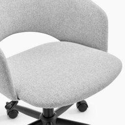 Furniturebox Uk Delaney Grey Fabric Swivel Office Chair - thumbnail 7