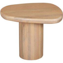Wyld Haus Buffalo Abstract Natural Mango Wood Side Table, Round Matt Finish - thumbnail 2