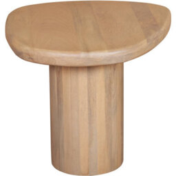 Wyld Haus Buffalo Abstract Natural Mango Wood Side Table, Round Matt Finish - thumbnail 3