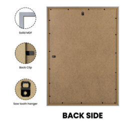 "AK Frames 20X14"" Silver Poster Frame - Modern Picture Frame For Wall Art, Prints And Photos - Durable And Stylish Display Frame" - thumbnail 2