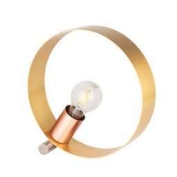 Anson Lighting Loopa Satin Brushed Gold And Brushed Copper Contemporary Style 1 Light Table Light - thumbnail 2