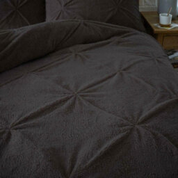 Smart Living Teddy Bear Fluffy Bedding Set, Thermal Warm & Cosy Super Soft Fleece Duvet Cover Set With Pillowcases - Charcoal - thumbnail 2
