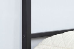 Atwick Black Modern Minimalistic Small Double Metal Bed - thumbnail 3