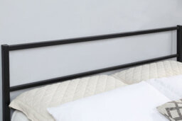Atwick Black Modern Minimalistic Small Double Metal Bed - thumbnail 5