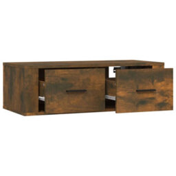Berkfield Hanging Tv Cabinet Smoked Oak 80X36X25 Cm Engineered Wood - thumbnail 7