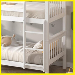 RAC3 Wooden Double Bunk Bed   Space Saving, Sturdy, Sleeps 2   Available In White And Grey  (Double White) - thumbnail 3